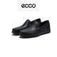 愛(ài)步（ECCO）樂(lè )福鞋男 莫卡辛休閑牛皮鞋 輕巧莫克540514 01001黑色 42 