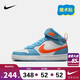 NIKE 耐克童鞋 COURT BOROUGH MID 男女童中幫魔術(shù)貼兒童運動(dòng)休閑板鞋