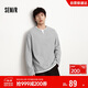 森馬（Semir）長(cháng)袖T恤男拼色假兩件t恤華夫格肌理上衣25秋寬松百搭109725101106