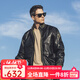 AKSERIES新復古回潮系列G-8短款外套皮夾克PU夾克男AK男裝商場(chǎng)同款2104249 黑色 XL