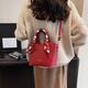 茯見(jiàn)婚包新娘女包包紅色日?？捎媒Y婚手提包時(shí)尚斜挎包訂婚禮物斜挎包 紅色【絲巾】