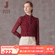 經(jīng)典故事（JANE STORY）法式花邊立領(lǐng)襯衫女春秋2025新款時(shí)尚氣質(zhì)波點(diǎn)襯衣收腰雪紡上衣 紅白波點(diǎn) 2XL