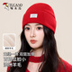 啄木鳥(niǎo)羊毛帽子女冬季加厚保暖針織毛線(xiàn)帽戶(hù)外騎行滑雪防寒護耳冬帽女生