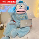 歌百夢(mèng)丑魚(yú)睡衣 連體睡衣珊瑚絨加厚保暖秋冬季卡通可愛(ài)情侶睡袍家居服 丑魚(yú)連體絨【單連體衣】 L 【130-160斤高品質(zhì)絨】