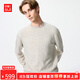 優(yōu)衣庫【驚喜價(jià)】男裝女裝羊絨圓領(lǐng)針織衫/長(cháng)袖毛衣毛衫478543 01 乳白色 L