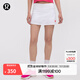 lululemon丨Graphic Pace Rival 女士運動(dòng)圖案款中腰短裙 *長(cháng)款 LW8AOAS 白色 S