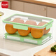 優(yōu)必利手提便攜水果保鮮盒戶(hù)外野餐大容量可瀝水雙層收納盒6039 