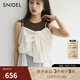 SNIDEL2025秋冬新品圓領(lǐng)無(wú)袖背心蝴蝶結吊帶襯衫套裝SWCT254248 棕色 均碼