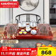 金灶（KAMJOVE）功夫整套茶具套裝 全自動(dòng)上水茶盤(pán)實(shí)木茶臺 茶道組合式茶盤(pán)K-316 搭配H10泡茶壺 陶瓷茶具 茶渣桶