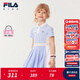FILA斐樂(lè )兒童童裝針織裙2025年秋季新款女小童網(wǎng)球運動(dòng)連衣裙 清涼紫-PU 130