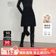 晚白綿羊毛短款高腰半身裙2025秋冬款高級感小個(gè)子穿搭顯瘦毛呢半裙 深藍色 L
