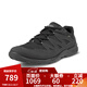 愛(ài)步（ECCO）男款GTX防水網(wǎng)面運動(dòng)鞋系帶舒適耐磨休閑鞋825784 51707-黑色 42