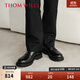 THOM WILLS厚底德比鞋男大頭cleanfit休閑圓頭商務(wù)正裝增高皮鞋男 黑色小牛皮D1821 40 /7碼