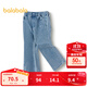 巴拉巴拉童裝兒童牛仔褲女童時(shí)髦洋氣喇叭褲秋季長(zhǎng)褲百搭舒適褲子 牛仔中藍(lán)88201 105