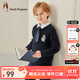 暇步士（Hush Puppies）童裝兒童男女大童秋冬裝新款套頭舒適混紡時(shí)尚休閑線衣 藏藍(lán)708 155 cm偏大半碼