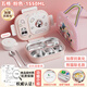 集刻316不銹鋼飯盒學(xué)生小學(xué)生專(zhuān)用餐盒食品級保溫盒可微波爐餐盤(pán)便當 粉色【5格】帶餐具+湯碗+保溫袋 飯盒316不銹鋼內膽-隔層可收納餐具餐巾紙