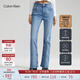 Calvin KleinJeans四季款女士潮流復古洗水微彈ck高腰合體微喇牛仔褲J223285 高腰合體靴型版-牛仔淺藍-1AA 28 160/70A（2.1尺）70CM
