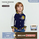 Teenie Weenie  Kids小熊童裝25年新款男女寶撞色插肩袖棒球服外套 藏青色 100 cm