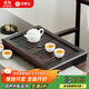 金鑲玉 茶盤(pán)茶托 實(shí)木茶盤(pán)茶具托盤(pán)抽屜式茶海茶臺茶具配件 檀木小琴臺