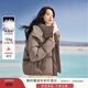 香影連帽小個(gè)子羽絨服女短款2025年冬裝新款90白鴨絨奶茶咖色外套 奶咖色 M