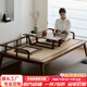 泉尚居(SHANGJU) 北美黑胡桃木羅漢床沙發(fā)冬夏兩用羅漢榻客廳實(shí)木貴妃床 北美黑胡桃木羅漢床+炕幾+竹席