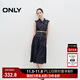 ONLY夏季通勤氣質(zhì)無(wú)袖翻領(lǐng)中長(cháng)款牛仔連衣裙女|124242015 J37 1000洗水藍牛仔 S 160/80A