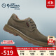 金利來(lái)（goldlion）男鞋時(shí)尚個(gè)性擦色休閑鞋舒適耐磨工裝鞋54623005546A-卡其色-39碼