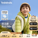 巴拉巴拉（BALABALA）童裝兒童羽絨服兩件套男童女童寶寶冬裝連帽外套 綠白色調00341 120 充絨量40g