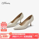 73Hours劉亦菲玫瑰故事同款女鞋Brittany25新款通勤細高跟鞋淺口單鞋女