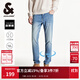 杰克·瓊斯（JACK&JONES）25年男裝牛仔褲男涼感潮流水洗彈力901修身小腳牛仔褲子春夏薄款 中牛仔藍E39 常規 31 175 W31/L30