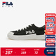 FILA斐樂(lè )童鞋兒童休閑鞋2025年夏季新款低幫帆布鞋男女中大童板鞋 黑-BK 35 內長(cháng)22.0cm
