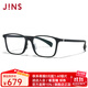 睛姿（JINS）近視眼鏡含鏡片360°系列男女方框架可加配防藍光鏡片URF24S201 97啞光黑 1.60(較薄)