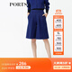 PORTS寶姿 秋季新品女裝簡(jiǎn)約A廓形闊腿七分褲SB9P015BZF010 深藍 S (4)