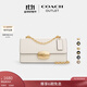 蔻馳（COACH）奧萊女士女包ELIZA翻蓋單肩斜挎包休閑 IM/粉筆白色