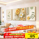 貓九醬奶油風(fēng)客廳裝飾畫(huà)大氣輕奢沙發(fā)背景墻掛畫(huà)花卉臥室床頭三聯(lián)壁畫(huà)