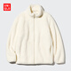 優(yōu)衣庫女裝男裝長(cháng)絨搖粒絨拉鏈茄克/長(cháng)袖外套夾克470137 459794 470137/01乳白色 2XL