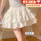 建功白色蛋糕裙蓬蓬短裙女甜美半身裙A字裙高腰顯瘦防走光芭蕾風(fēng)短裙 【白色蛋糕裙】顯瘦丨防走光 M 適用于（95-110斤）