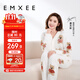 嫚熙（EMXEE）唐藝昕吉娜同款孕婦睡衣秋冬產(chǎn)后加厚月子服半邊絨哺乳孕期家居服