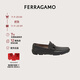 菲拉格慕（Ferragamo）男士黑色Gancini扣飾開(kāi)車(chē)鞋 0713330_3E _ 80