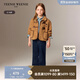 Teenie WeenieKids小熊童裝25年新款秋冬女童學(xué)院短仿羊羔毛外套 米色 120 cm