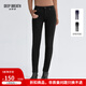 深呼吸DEEP BREATH女裝秋冬加絨修身牛仔褲休閑小腳黑色長(cháng)褲A100140 黑 M (3)