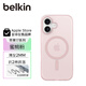 貝爾金（BELKIN）適用iphone17手機殼 蘋(píng)果17全包磁吸手機殼 粉色半透明手機保護套