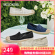 斯凱奇（Skechers）女鞋小香風(fēng)漁夫鞋舒適透氣蕾絲淺口平底單鞋114044 黑色/BLK 38