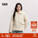 森馬（Semir）棉服女拼接毛絨翻領(lǐng)溫柔百搭2024冬季寬松棉衣復古風(fēng)109724112003