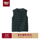 無(wú)印良品（MUJI）男式 輕量羽絨便攜式 背心  黑色5A XL