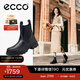 愛(ài)步（ECCO）*切爾西靴女 女士百搭厚底增高牛皮靴 革新214793 HL 黑色21479351052 37