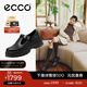 愛(ài)步（ECCO）樂(lè )福鞋女 2025新款英倫風(fēng)牛皮厚底增高單鞋女 蹤跡220763 黑色22076301001 37