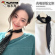 啄木鳥(niǎo)（TUCANO）黑色波點(diǎn)絲巾女章若楠同款2025新款長(cháng)條薄款氛圍感玫瑰花系脖時(shí)尚 黑色波點(diǎn)絲巾【玫瑰花可拆卸】