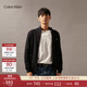 Calvin KleinJeans秋冬男女情侶ck休閑通勤刺繡立領(lǐng)拉鏈針織開(kāi)衫毛衣J326796 BEH-太空黑 S