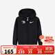 NIKE3BRAND 耐克童裝男童開(kāi)襟衛衣冬季新款保暖加絨兒童長(cháng)袖上衣